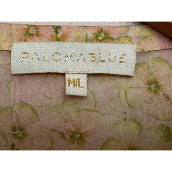 Paloma Blue Kimono Duster Cover Up Robe Maxi 100% Silk Slit Sides M/L - Picture 7 of 9